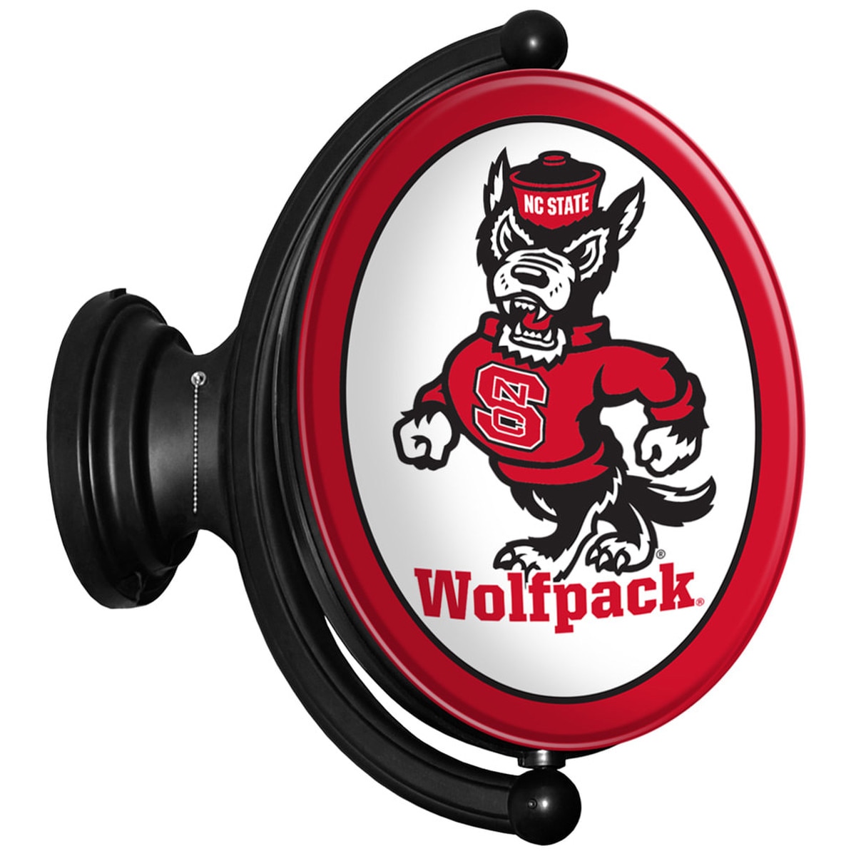 Rotating Oval Led Wall Sign - Red/W